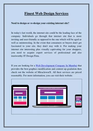 finest web design services
