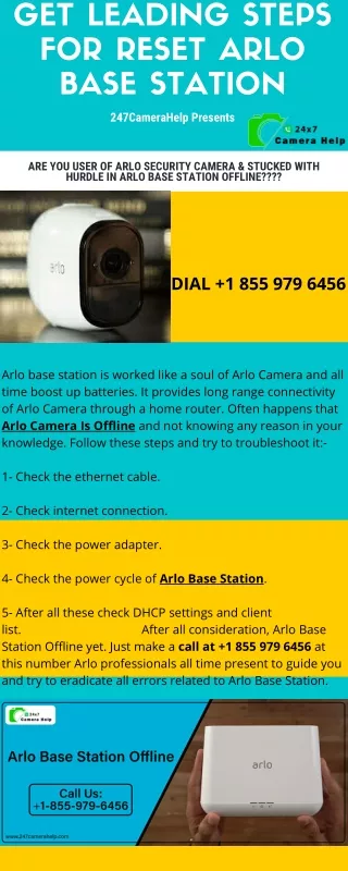get leading steps for reset arlo base station