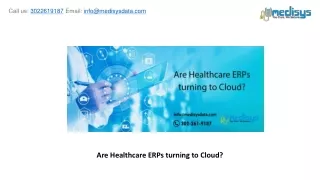are healthcare erps turning to cloud