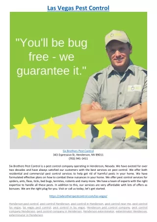 las vegas pest control