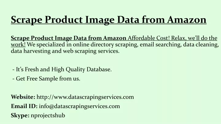 scrape product image data from amazon