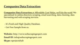 companies data extraction