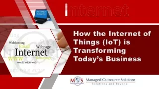How the Internet of Things (IoT) is Transforming Today’s Business