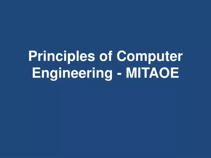 principles of computer engineering mitaoe