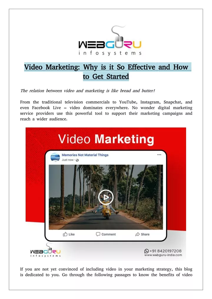 video video marketing marketing why