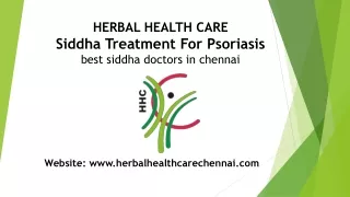 SIDDHA TREATMENT FOR PSORIASIS