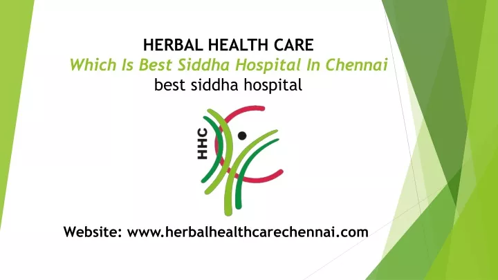 herbal health care which is best siddha hospital