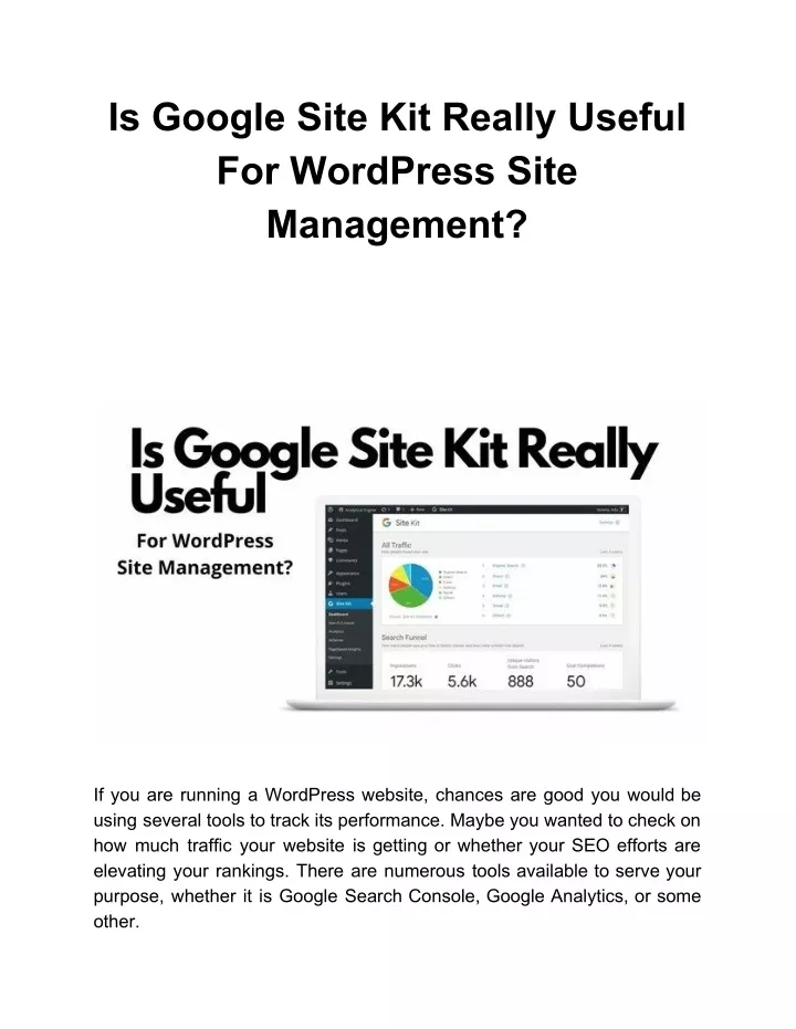 is google site kit really useful for wordpress