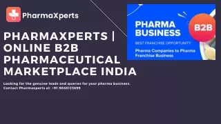 Pharmaxperts | Online B2B Pharmaceutical Marketplace India