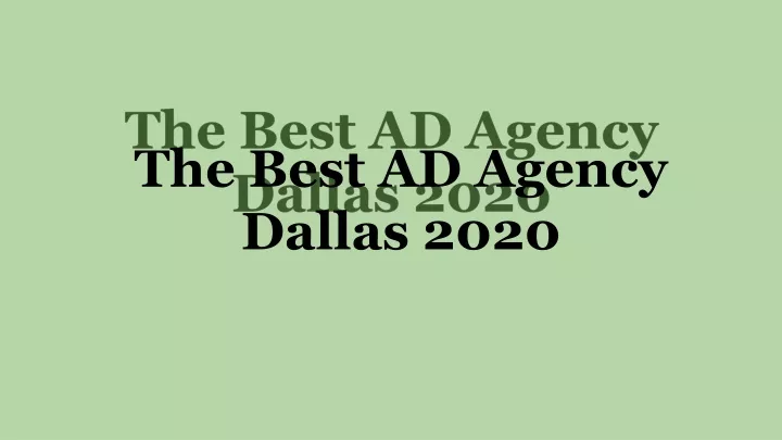 the best ad agency dallas 2020