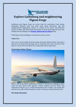 explore gatlinburg and neighbouring pigeon forge