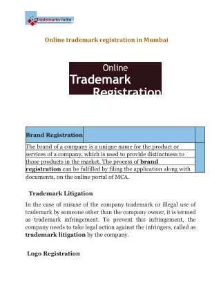 online trademark registration in Mumbai &Delhi
