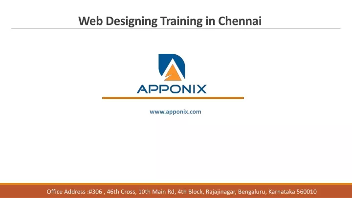 web designing training in chennai