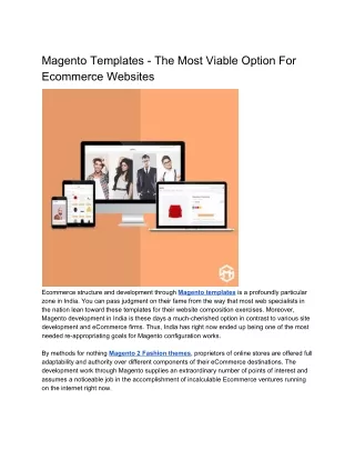 Magento Templates - The Most Viable Option For Ecommerce Websites