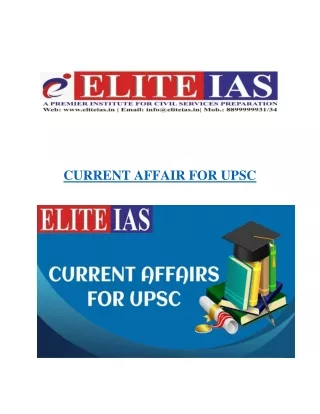 CURRENT AFFAIRS FOR UPSC