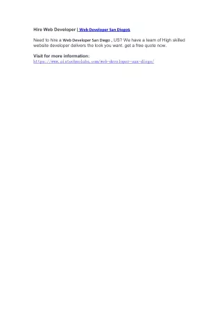 hire web developer web developer san diego s