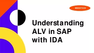 Understanding ALV in SAP with IDA