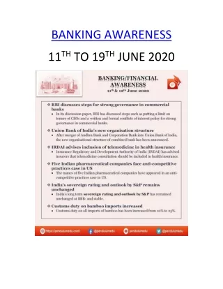 banking awareness