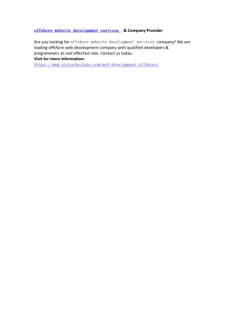 offshore offshore website