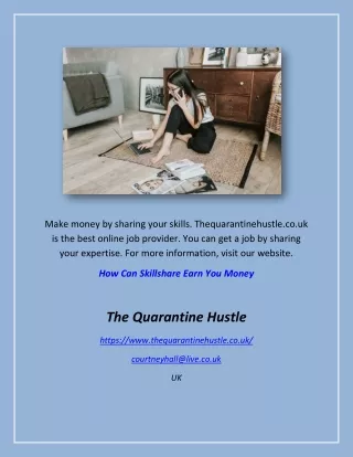 How Can Skillshare Earn You Money | Thequarantinehustle.co.uk