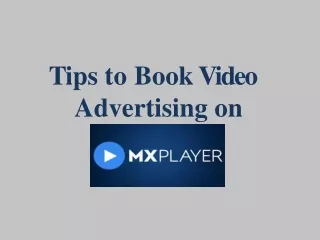 t ips to book video advertisin g on
