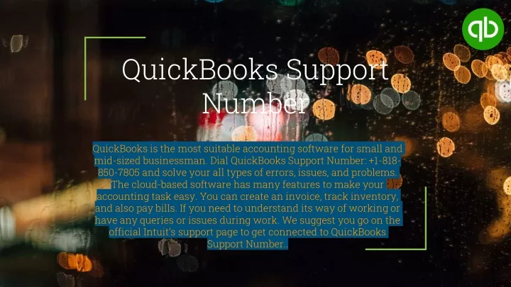 quickbooks support number