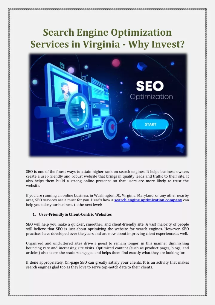 search engine optimization services in virginia