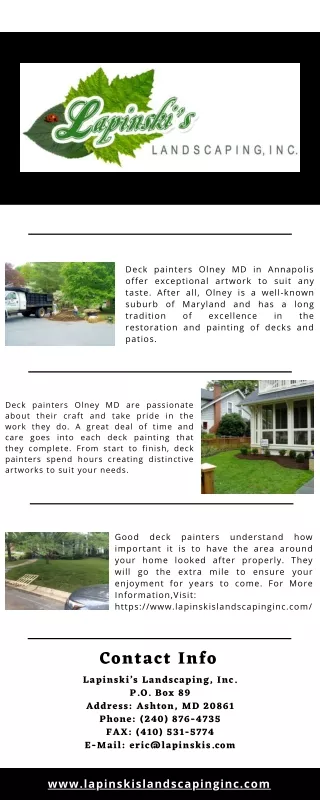 deck painters olney md in annapolis offer