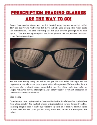 prescription reading glasses prescription reading