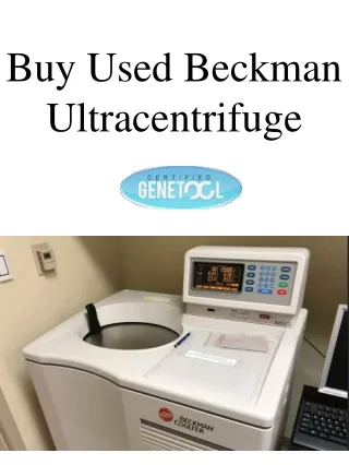 Buy Used Beckman Ultracentrifuge