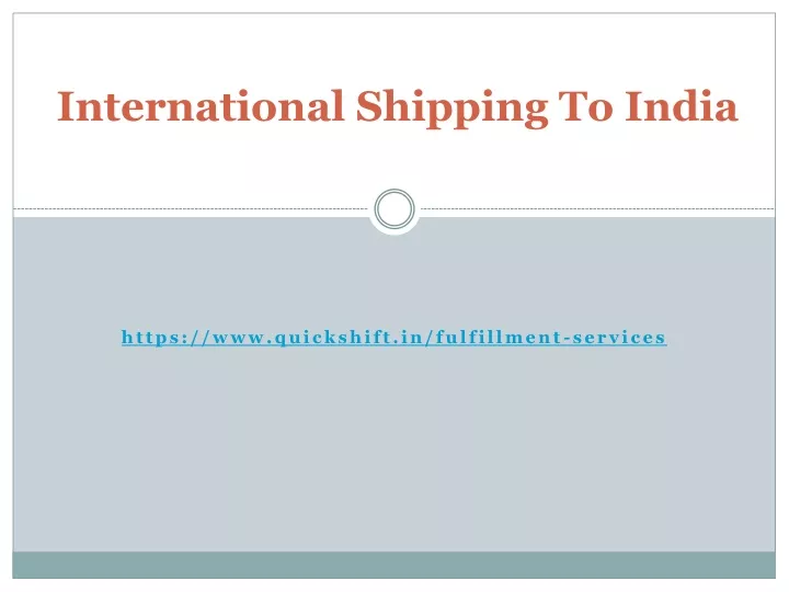 international shipping to india