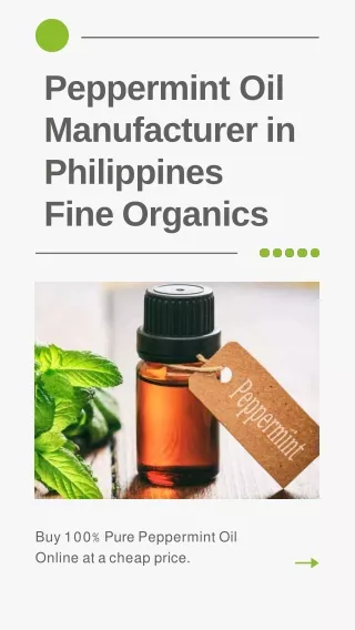 Peppermint Oil Manufacturer in Philippines - Fine Organics