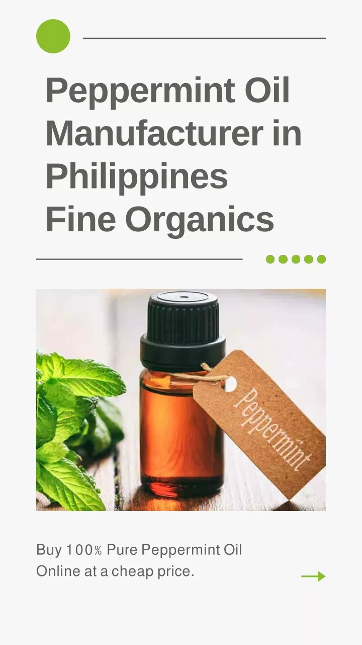 peppermint oil manufacturer in philippines fine