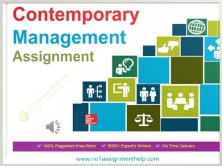 Contemporary Management Assignment Help By MBA And Ph.D. Experts