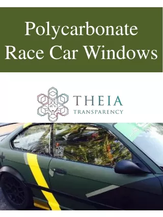 Polycarbonate Race Car Windows