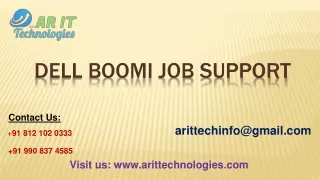 Dell Boomi Job Support | Dell Boomi Online Job Support - AR IT