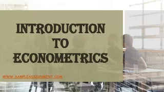Econometrics Assignment Help