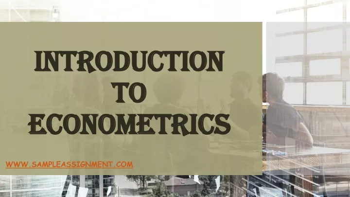 introduction to econometrics