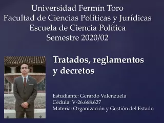 Tratados-Reglamento y Decreto-Gerardo Valenzuela