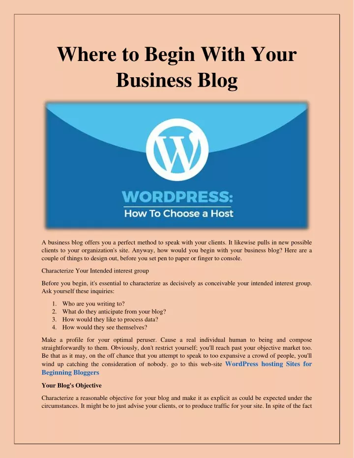 where to begin with your business blog