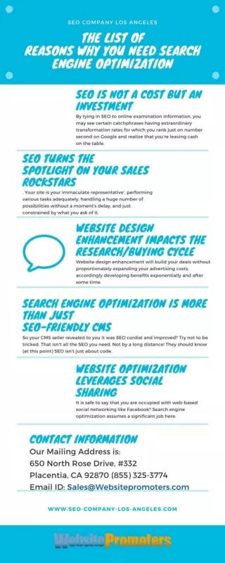 The List of Reasons Why You Need Search Engine Optimization