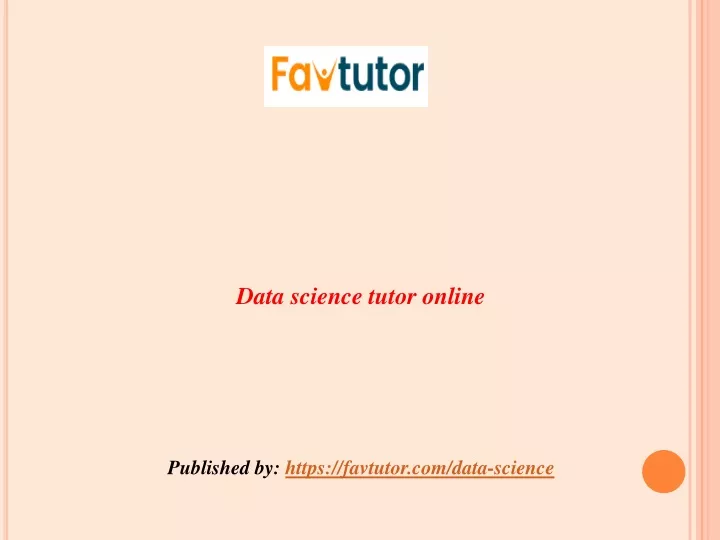 data science tutor online published by https