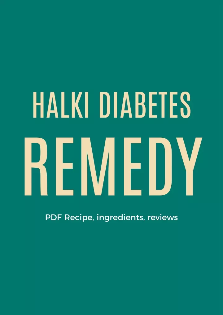 halki diabetes remedy pdf recipe ingredients