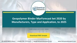 geopolymer binder mar forecast ket 2020