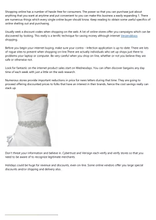 shopping online has a number of hassle free
