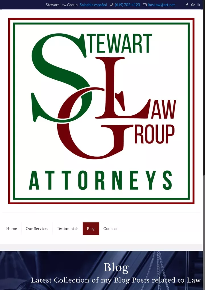 stewart law group sa habla espa ol 619 702 4123