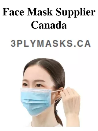 Face Mask Supplier Canada