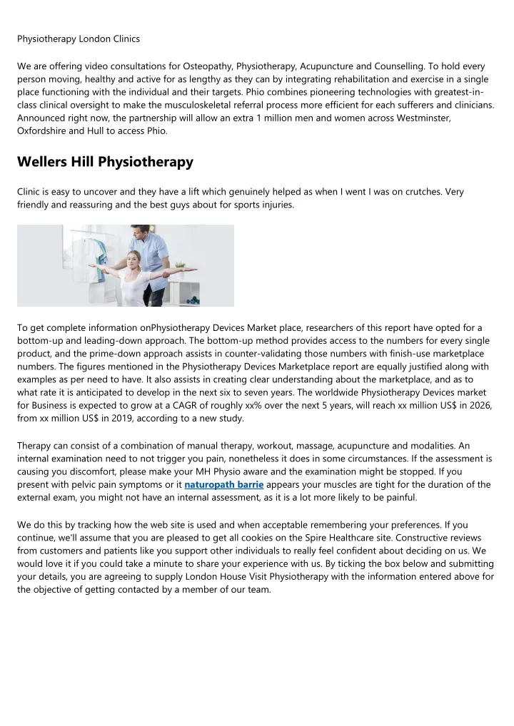 physiotherapy london clinics