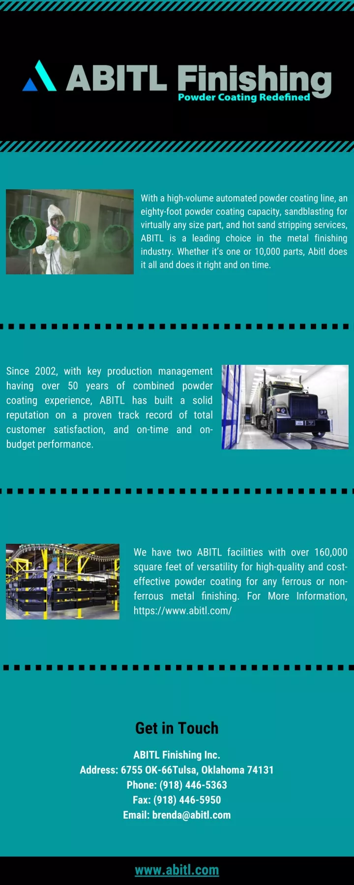 with a high volume automated powder coating line