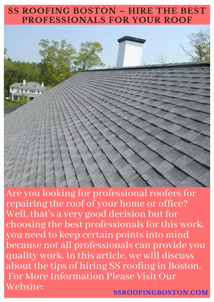 ss roofing boston hire the best professionals